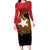 East Timor Independence Day Long Sleeve Bodycon Dress 49th Anniversary - Crocodile Curve Style - Wonder Print Shop