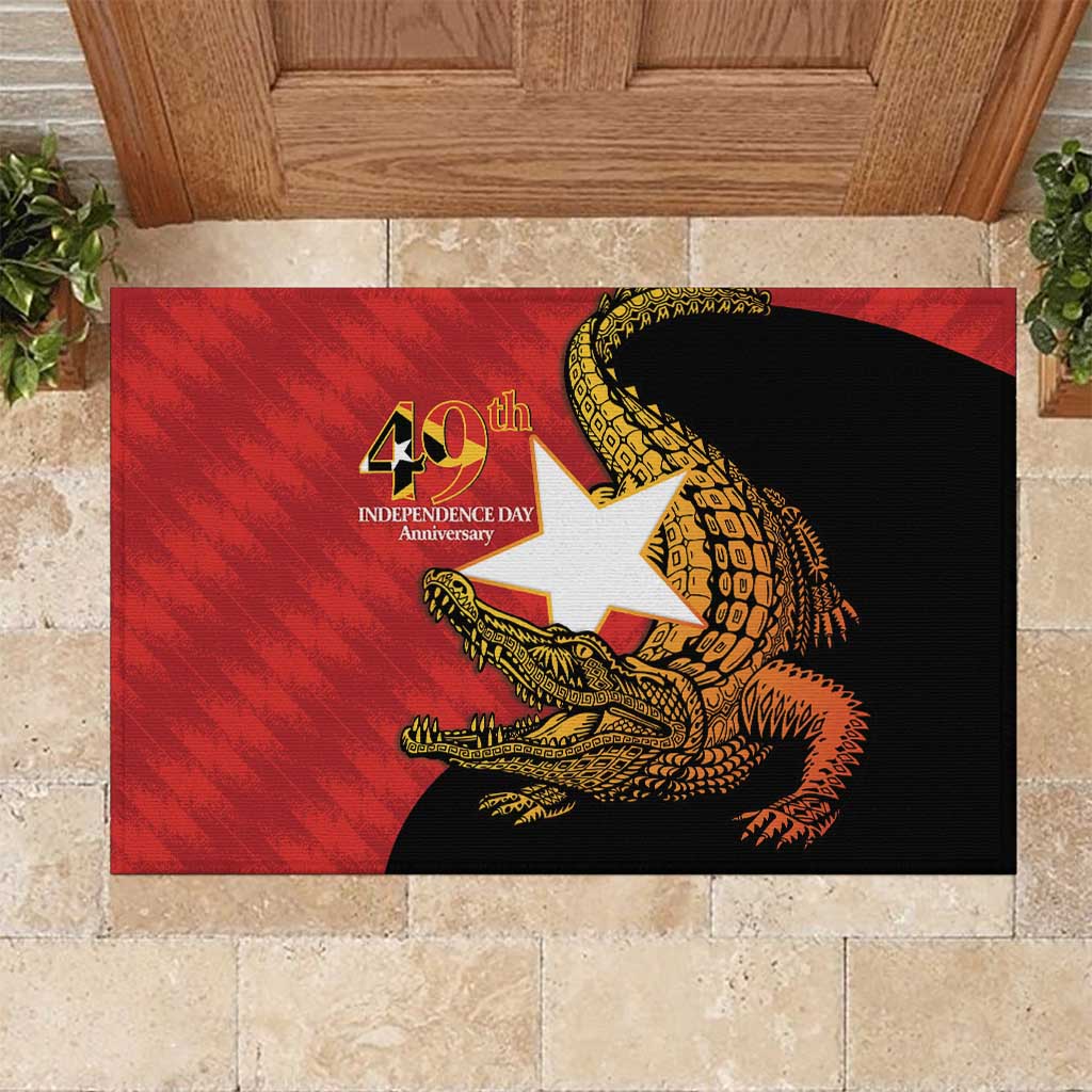 East Timor Independence Day Rubber Doormat 49th Anniversary - Crocodile Curve Style - Wonder Print Shop