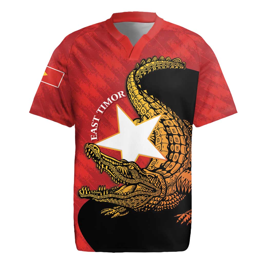 East Timor Independence Day Rugby Jersey 49th Anniversary - Crocodile Curve Style - Wonder Print Shop