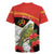 Personalised East Timor Independence Day Rugby Jersey Timor Pigeon Mix Hibiscus Pattern - Wonder Print Shop