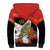 Personalised East Timor Independence Day Sherpa Hoodie Timor Pigeon Mix Hibiscus Pattern - Wonder Print Shop