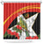 Personalised East Timor Independence Day Shower Curtain Timor Pigeon Mix Hibiscus Pattern