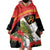 Personalised East Timor Independence Day Wearable Blanket Hoodie Timor Pigeon Mix Hibiscus Pattern - Wonder Print Shop