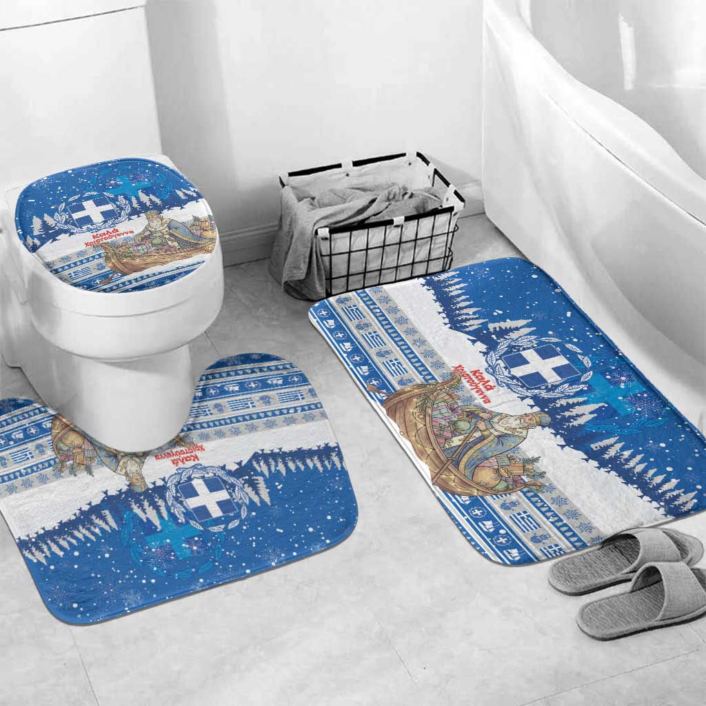 Greece Christmas Bathroom Set Saint Basil Kala Cristouyenna - Wonder Print Shop