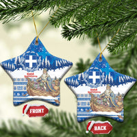 Greece Christmas Ceramic Ornament Saint Basil Kala Cristouyenna - Wonder Print Shop