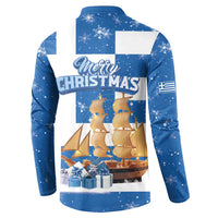 Greece Karavaki Christmas Button Sweatshirt Merry Chirstmas 2025 - Wonder Print Shop