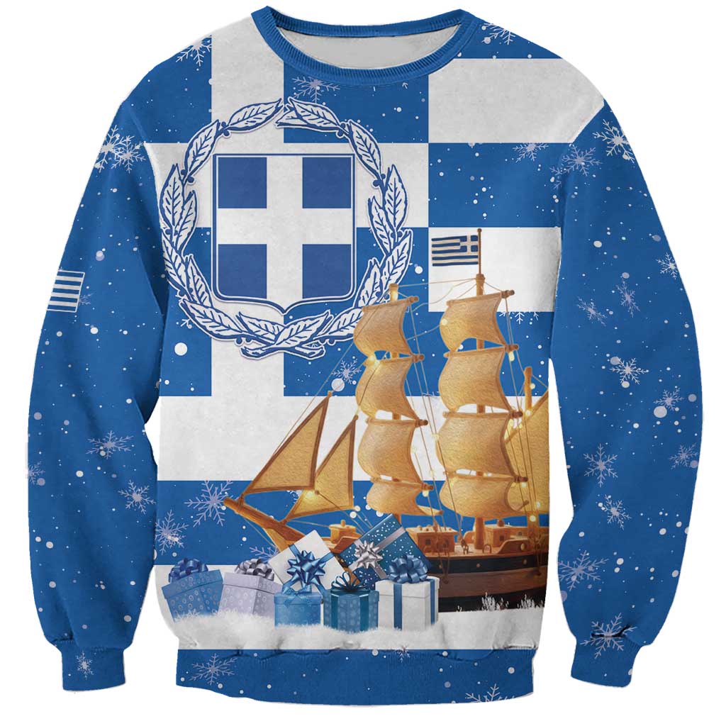 Greece Karavaki Christmas Sweatshirt Merry Chirstmas 2025 - Wonder Print Shop
