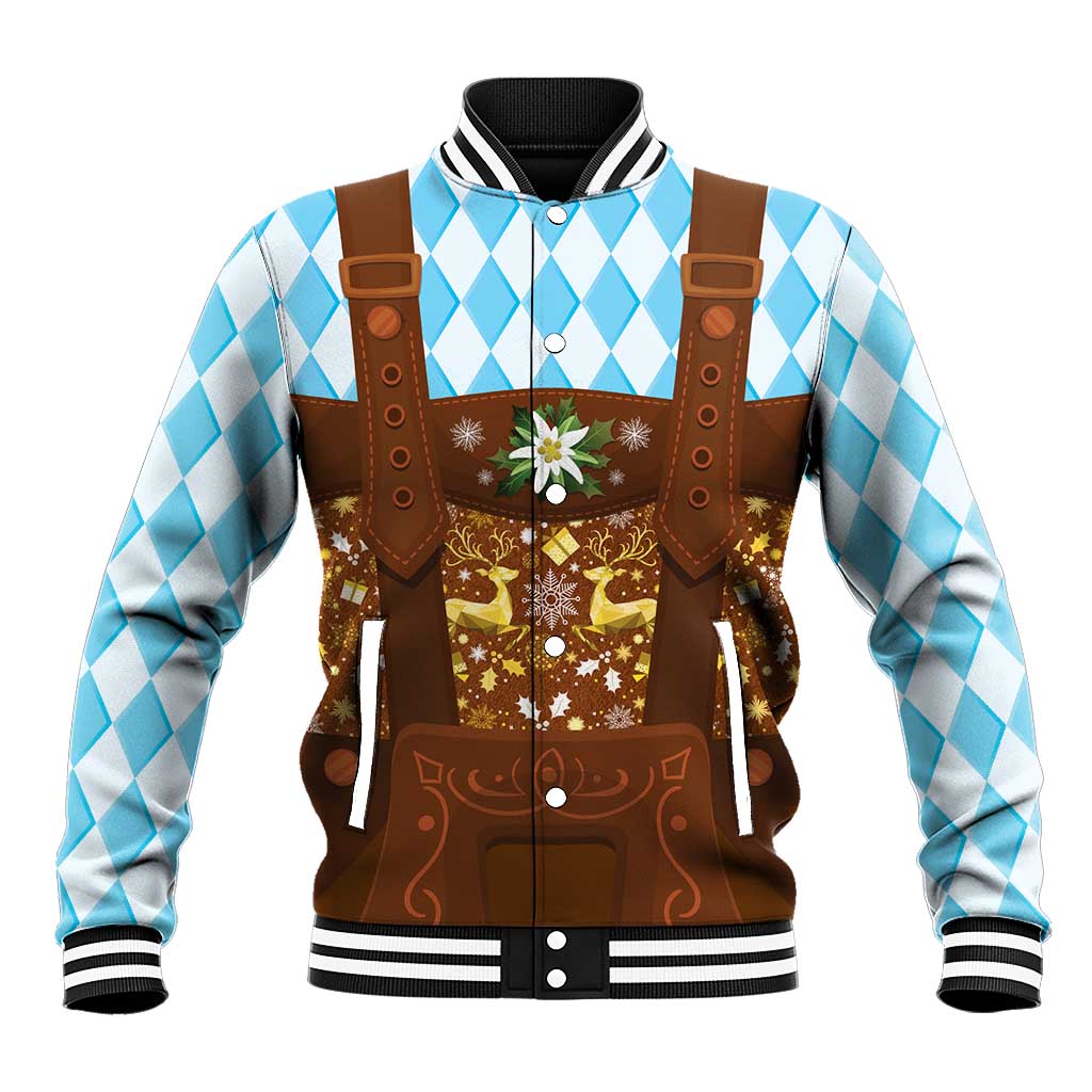 Germany Christmas Baseball Jacket Bavarian Costume Style - Wonder Print Shop