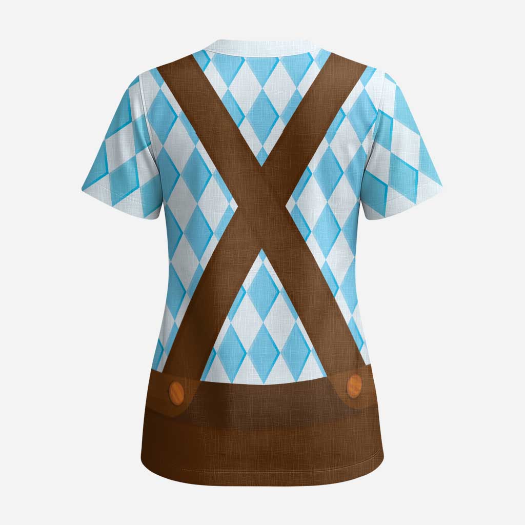 Germany Christmas Scrub Top Bavarian Costume Style - Wonder Print Shop