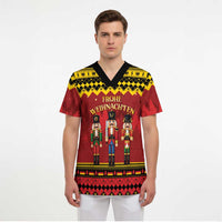 Germany Nussknacker Christmas Scrub Top Crack Deez Nuts - Wonder Print Shop