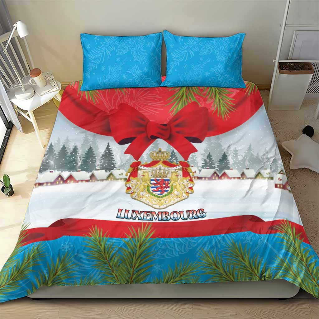 Luxembourg Christmas Bedding Set Schei Chreschtdeeg 2025 - Wonder Print Shop