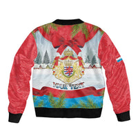 Personalised Luxembourg Christmas Bomber Jacket Schei Chreschtdeeg 2025 - Wonder Print Shop