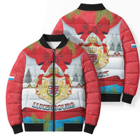 Personalised Luxembourg Christmas Bomber Puffer Jacket Schei Chreschtdeeg 2025 - Wonder Print Shop
