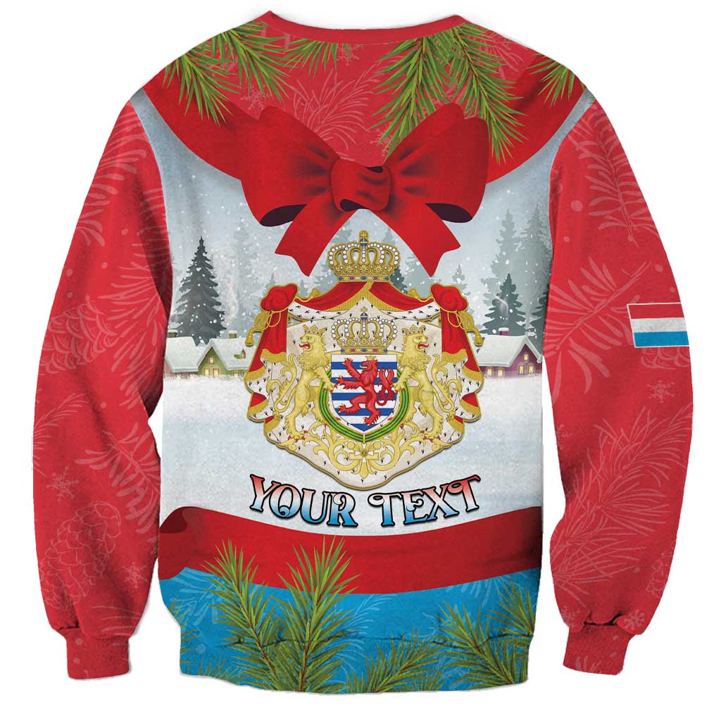 Personalised Luxembourg Christmas Sweatshirt Schei Chreschtdeeg 2025 - Wonder Print Shop
