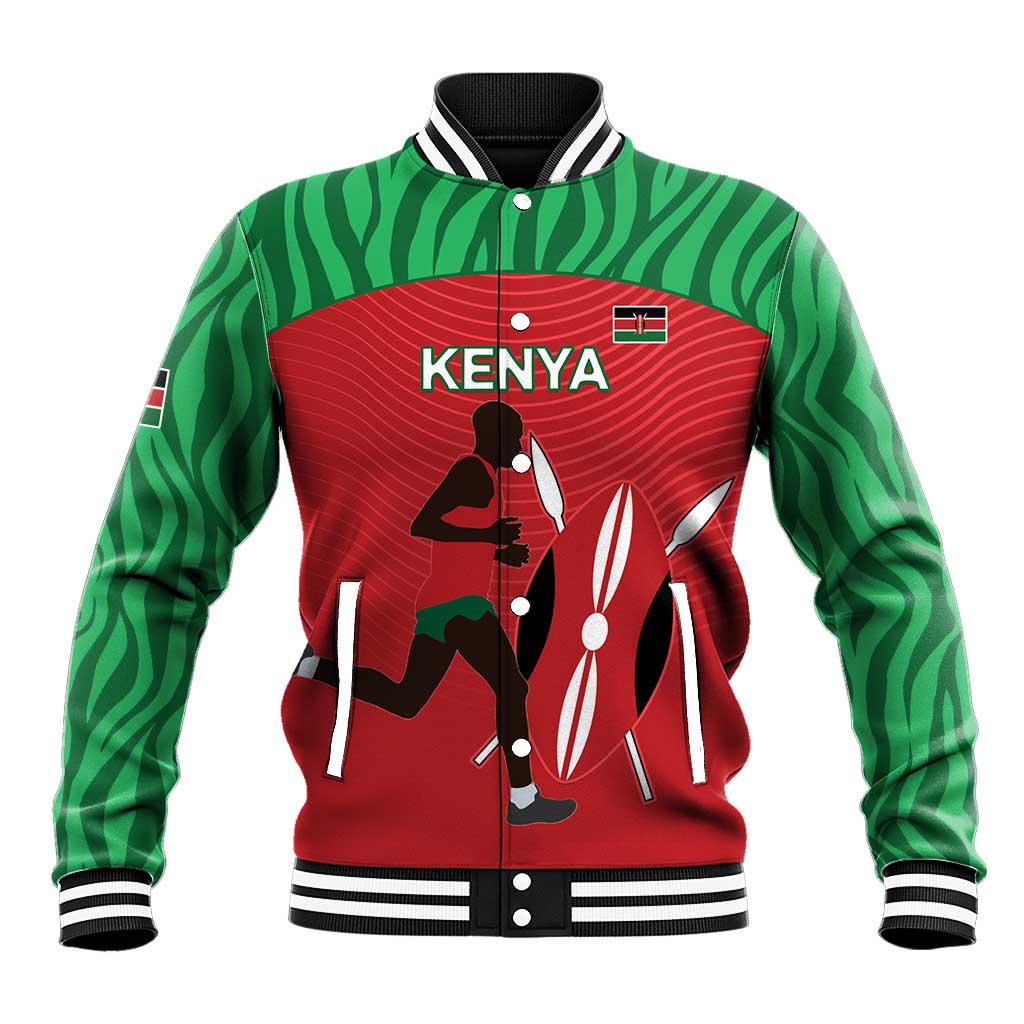 Custom Athletics Kenya Baseball Jacket Kenyan Runner - Wonder Print Shop