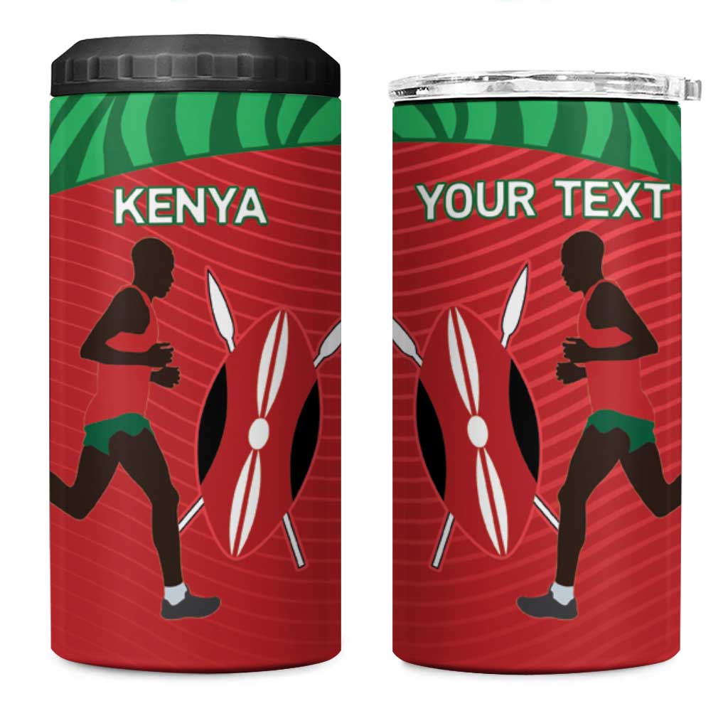 Custom Athletics Kenya 4 in 1 Can Cooler Tumbler Kenyan Runner