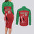 Custom Athletics Kenya Couples Matching Long Sleeve Bodycon Dress and Long Sleeve Button Shirt Kenyan Runner - Wonder Print Shop