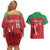 Custom Athletics Kenya Couples Matching Off Shoulder Short Dress and Hawaiian Shirt Kenyan Runner - Wonder Print Shop