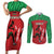 Custom Athletics Kenya Couples Matching Short Sleeve Bodycon Dress and Long Sleeve Button Shirt Kenyan Runner - Wonder Print Shop