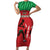 Custom Athletics Kenya Family Matching Short Sleeve Bodycon Dress and Hawaiian Shirt Kenyan Runner - Wonder Print Shop