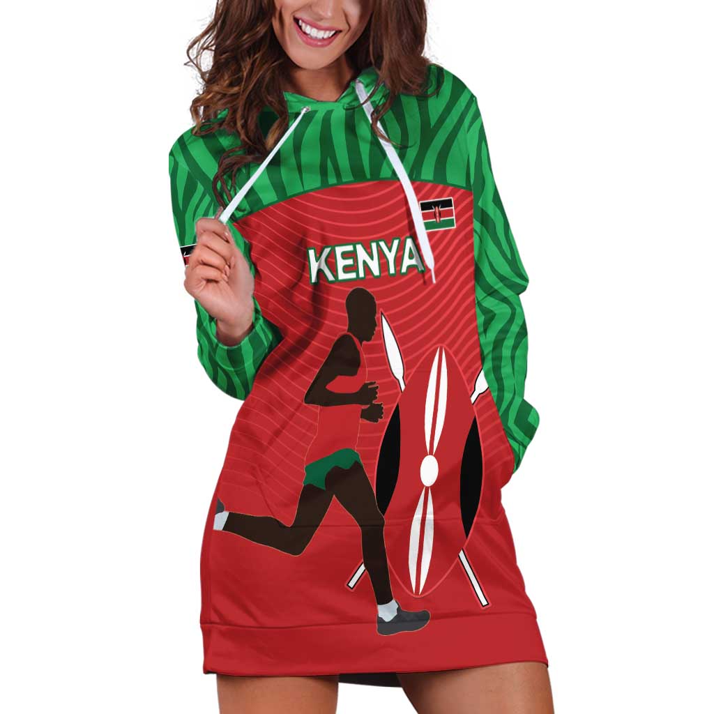 Custom Athletics Kenya Hoodie Dress Kenyan Runner - Wonder Print Shop