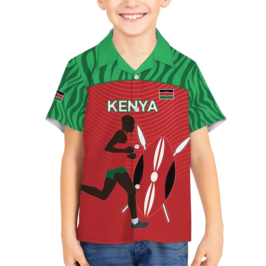 Custom Athletics Kenya Kid Hawaiian Shirt Kenyan Runner - Wonder Print Shop