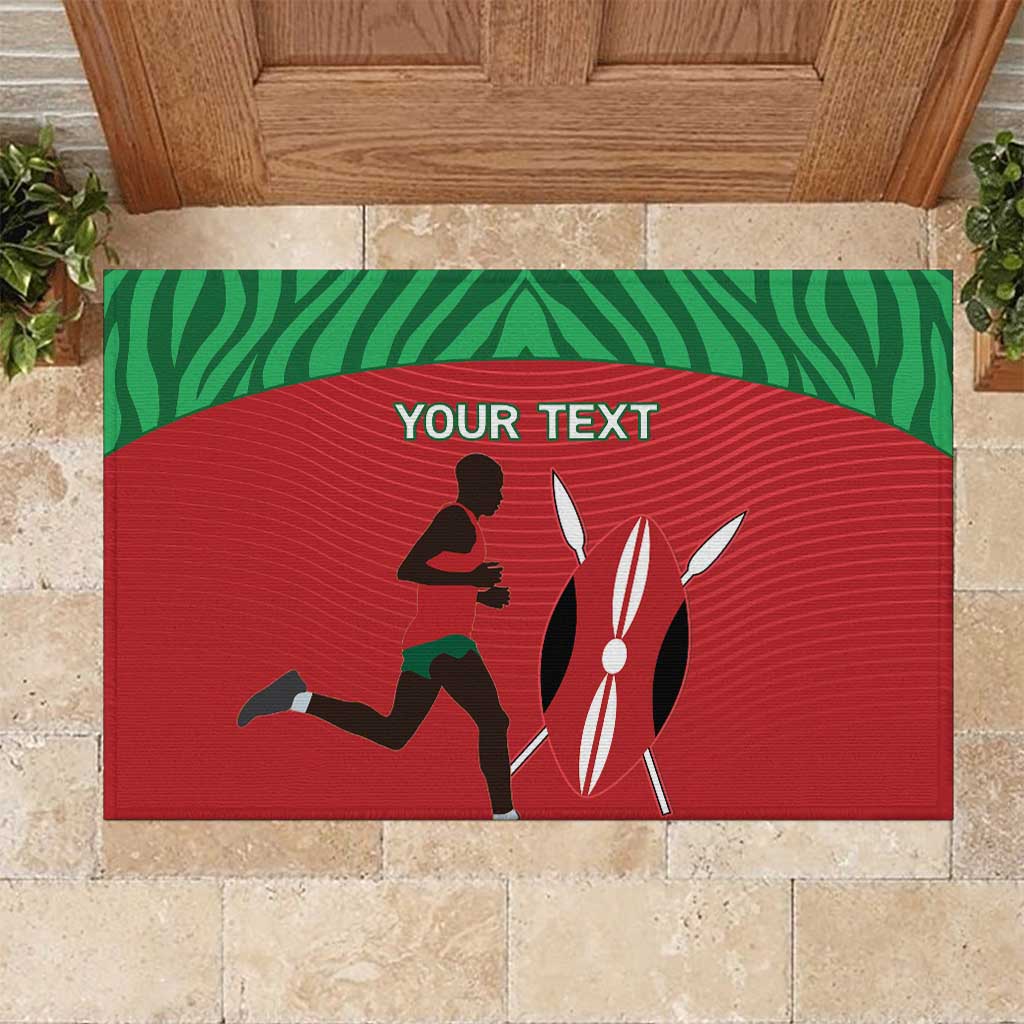 Custom Athletics Kenya Rubber Doormat Kenyan Runner - Wonder Print Shop