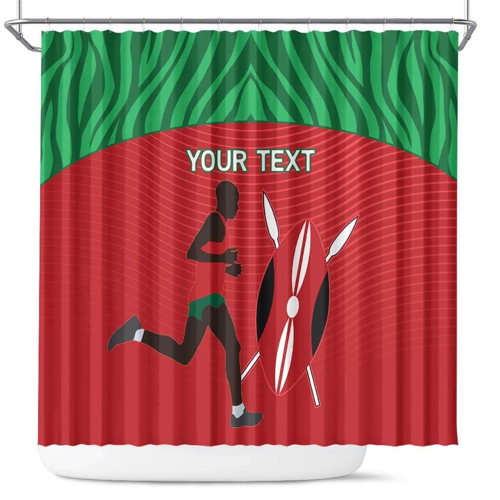 Custom Athletics Kenya Shower Curtain Kenyan Runner