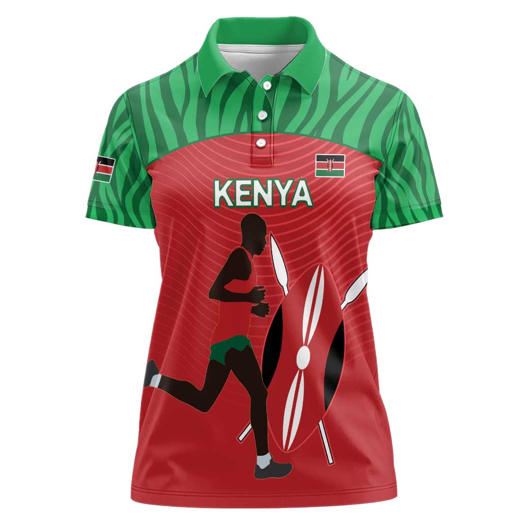 Custom Athletics Kenya Women Polo Shirt Kenyan Runner - Wonder Print Shop