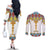 Ethiopian Epiphany Couples Matching Off The Shoulder Long Sleeve Dress and Long Sleeve Button Shirt Cross Mix Tilet Pattern