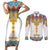 Ethiopian Epiphany Couples Matching Short Sleeve Bodycon Dress and Long Sleeve Button Shirt Cross Mix Tilet Pattern - Wonder Print Shop