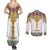 Ethiopian Epiphany Couples Matching Summer Maxi Dress and Long Sleeve Button Shirt Cross Mix Tilet Pattern