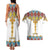 Ethiopian Epiphany Couples Matching Tank Maxi Dress and Hawaiian Shirt Cross Mix Tilet Pattern