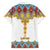 Ethiopian Epiphany Family Matching Off Shoulder Short Dress and Hawaiian Shirt Cross Mix Tilet Pattern