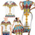 Ethiopian Epiphany Family Matching Short Sleeve Bodycon Dress and Hawaiian Shirt Cross Mix Tilet Pattern