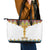 Ethiopian Epiphany Leather Tote Bag Cross Mix Tilet Pattern