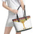 Ethiopian Epiphany Leather Tote Bag Cross Mix Tilet Pattern