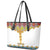 Ethiopian Epiphany Leather Tote Bag Cross Mix Tilet Pattern