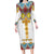 Ethiopian Epiphany Long Sleeve Bodycon Dress Cross Mix Tilet Pattern