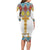 Ethiopian Epiphany Long Sleeve Bodycon Dress Cross Mix Tilet Pattern