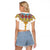 Ethiopian Epiphany Raglan Cropped T Shirt Cross Mix Tilet Pattern