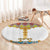 Ethiopian Epiphany Round Carpet Cross Mix Tilet Pattern