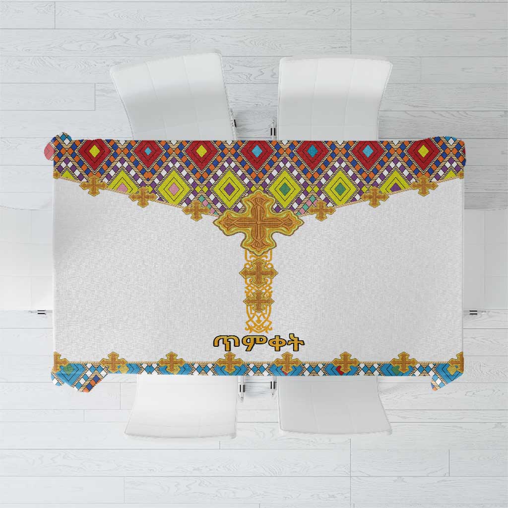 Ethiopian Epiphany Tablecloth Cross Mix Tilet Pattern