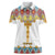 Ethiopian Epiphany Women Polo Shirt Cross Mix Tilet Pattern