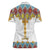 Ethiopian Epiphany Women Polo Shirt Cross Mix Tilet Pattern