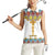 Ethiopian Epiphany Women Sleeveless Polo Shirt Cross Mix Tilet Pattern