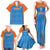 Custom India Cricket Family Matching Tank Maxi Dress and Hawaiian Shirt Go Men in Blue - Wonder Print Shop