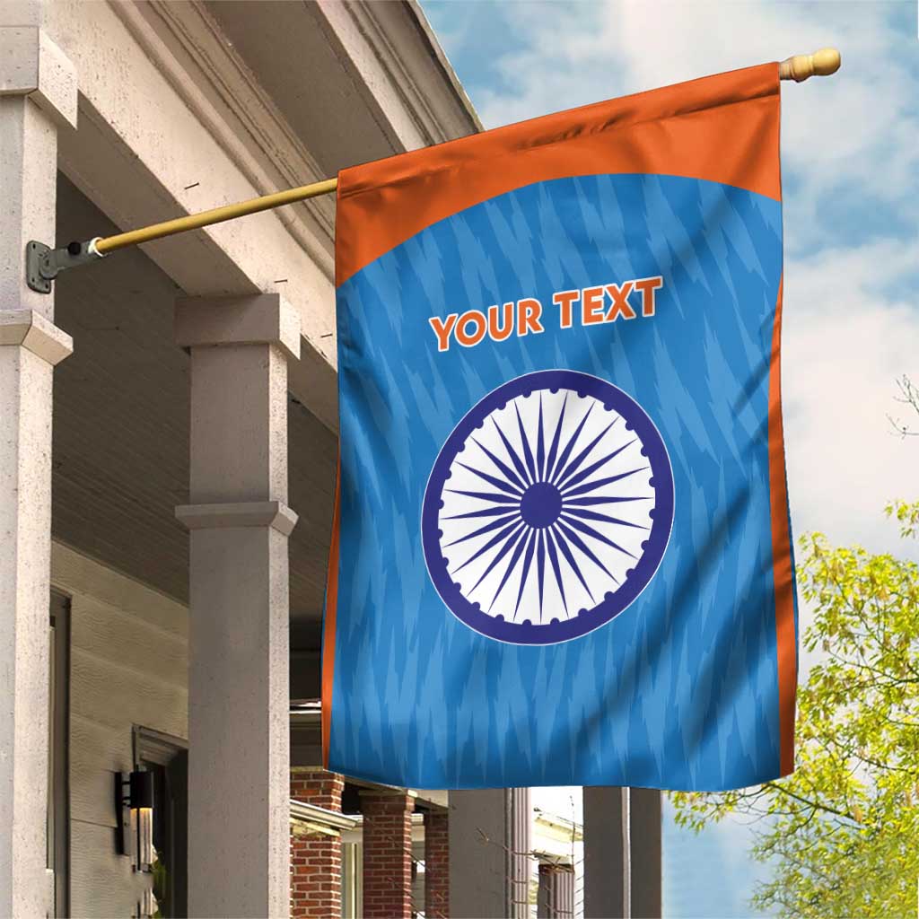 Custom India Cricket Garden Flag Go Men in Blue - Wonder Print Shop