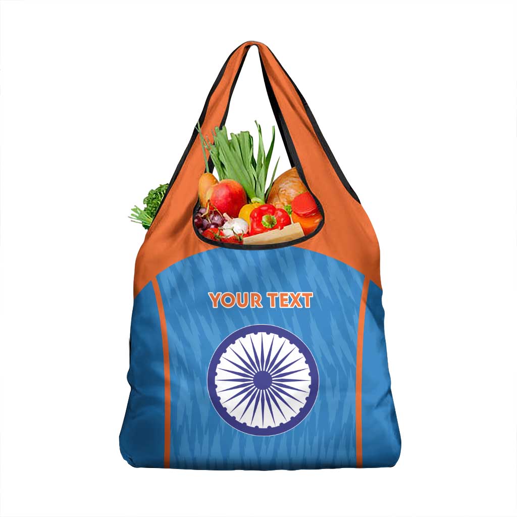 Custom India Cricket Grocery Bag Go Men in Blue