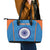 Custom India Cricket Leather Tote Bag Go Men in Blue - Wonder Print Shop